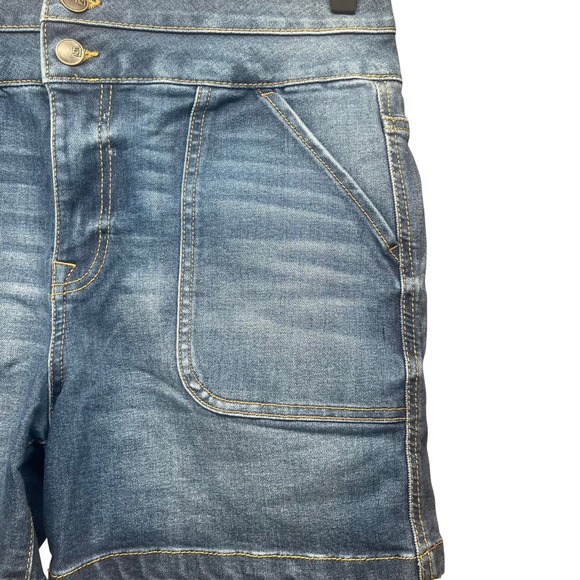 One5One Pants - One5One Denim Shorts Women 10/30 Blue Excellent Mid Rise Double Button Utility